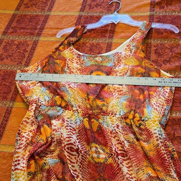 Olsenboye High Low Dress in Warm Tones - Picture 5 of 10